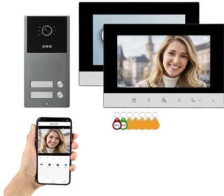 Deurbelset video-intercomsysteem 2 monitoren