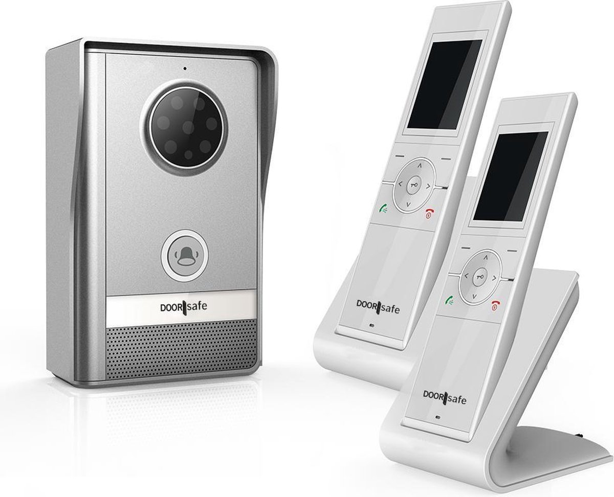 De Doorsafe 4260 Draadloze Camera Deurbel met 2 x 2.4" Scherm in één oogopslag