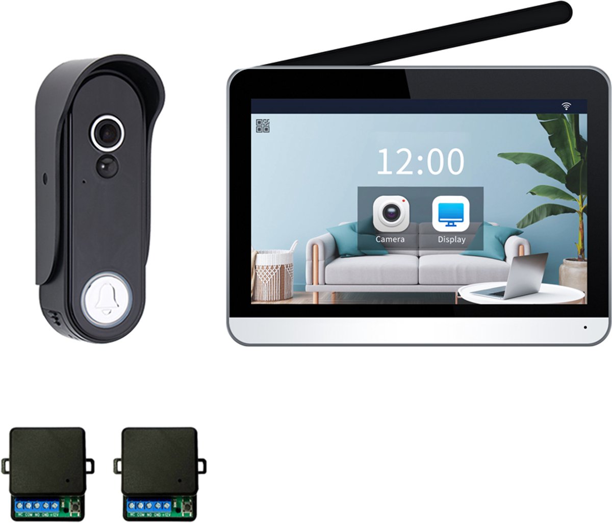 De Doorsafe 4650 PRO draadloze deurbel met 7" touchscherm en 32GB opslag in één oogopslag