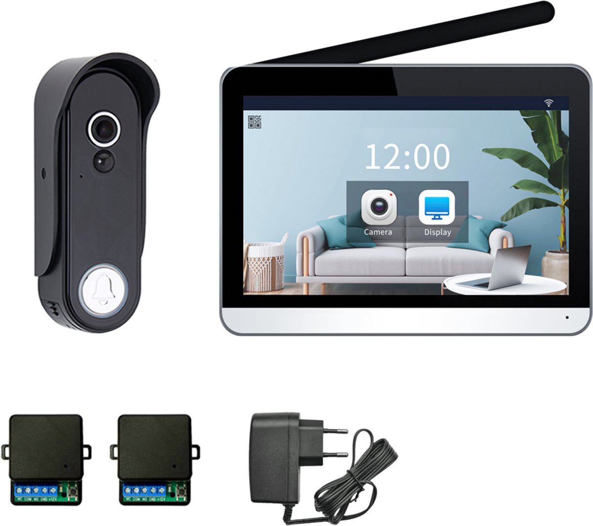 De Doorsafe 4651 HD Draadloze Camera Deurbel 7" Touchscherm in één oogopslag