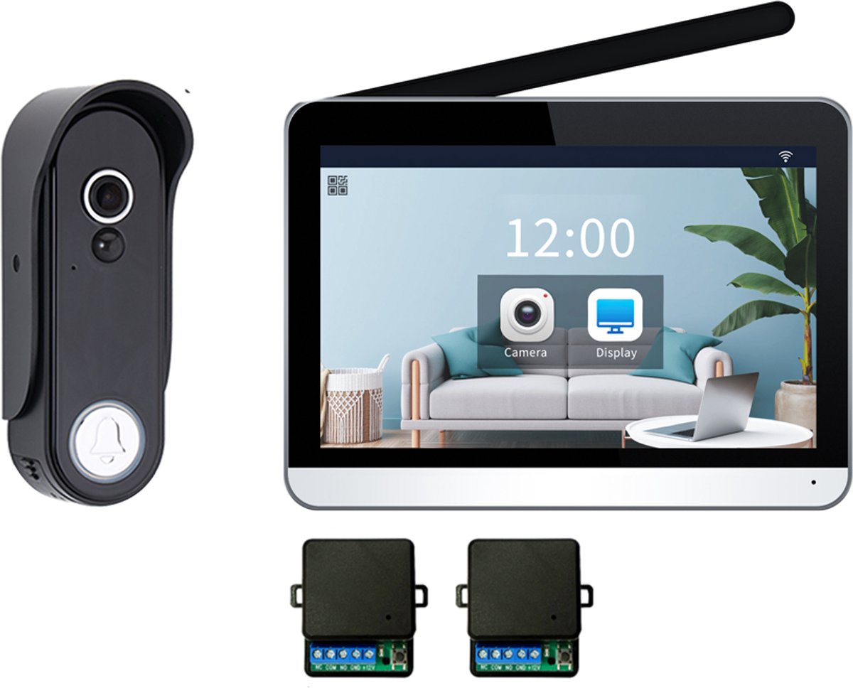De Doorsafe 4655 PRO WIFI + APP Draadloze Deurbel met 7" Touchscherm in één oogopslag