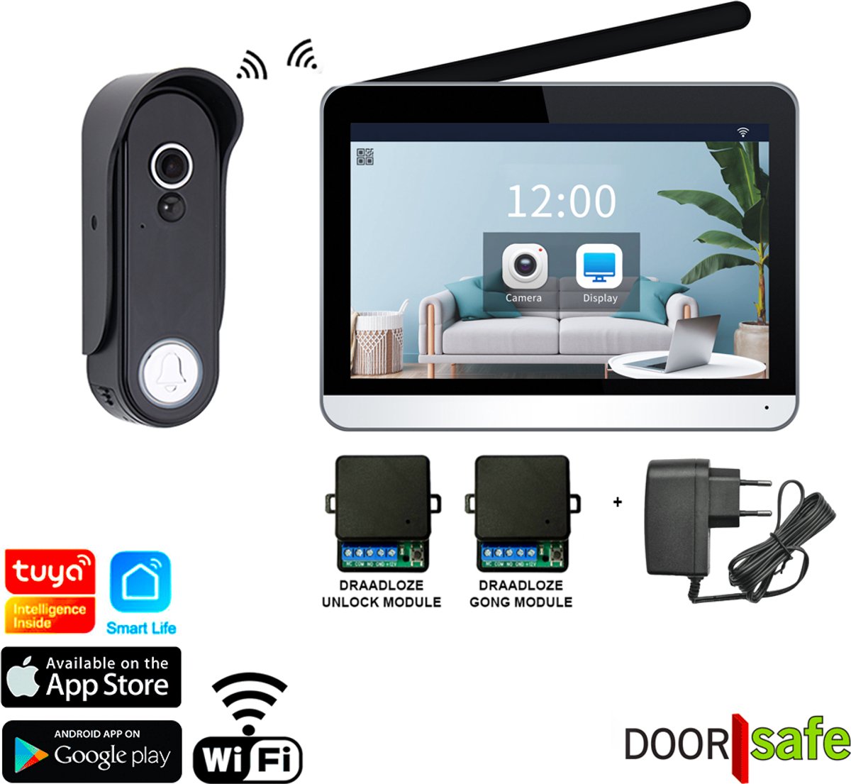 Wat vinden we goed aan de Doorsafe 4656 HD draadloze deurbel met 7" touchscreen en voeding