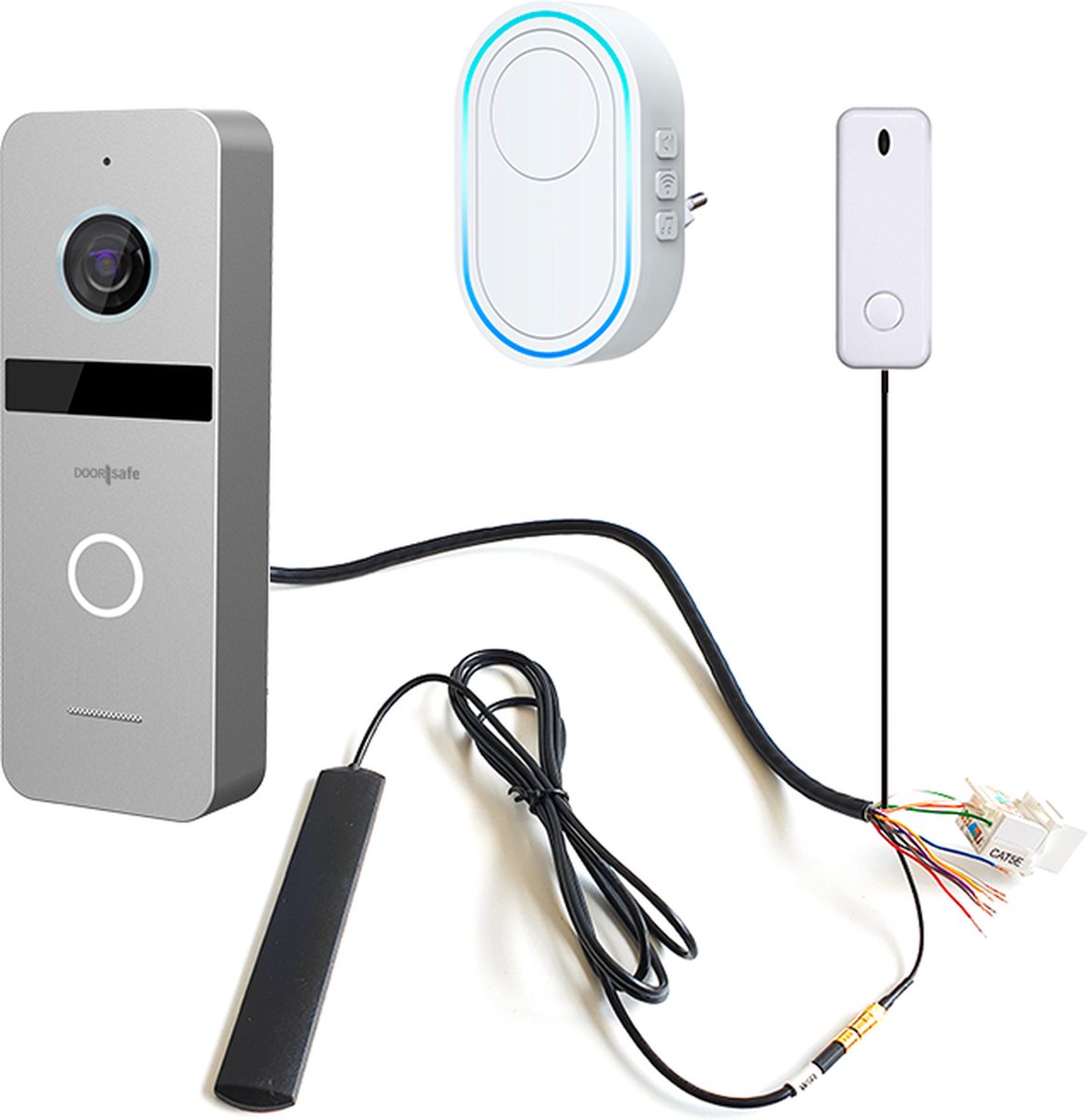 Doorsafe 6666 PRO professionele video deurbel FHD 2MP wifi & netwerkkabel