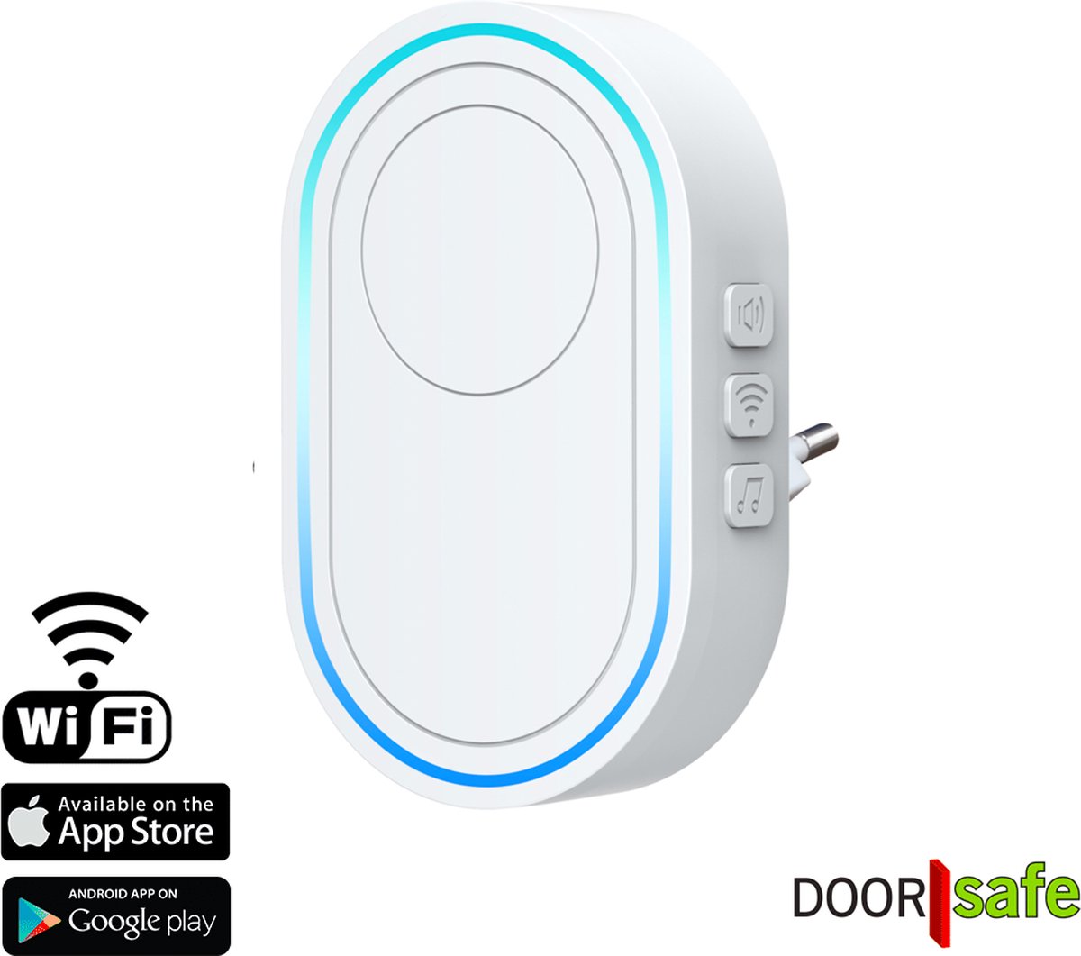 Doorsafe 6666 PRO professionele video deurbel FHD 2MP wifi & netwerkkabel