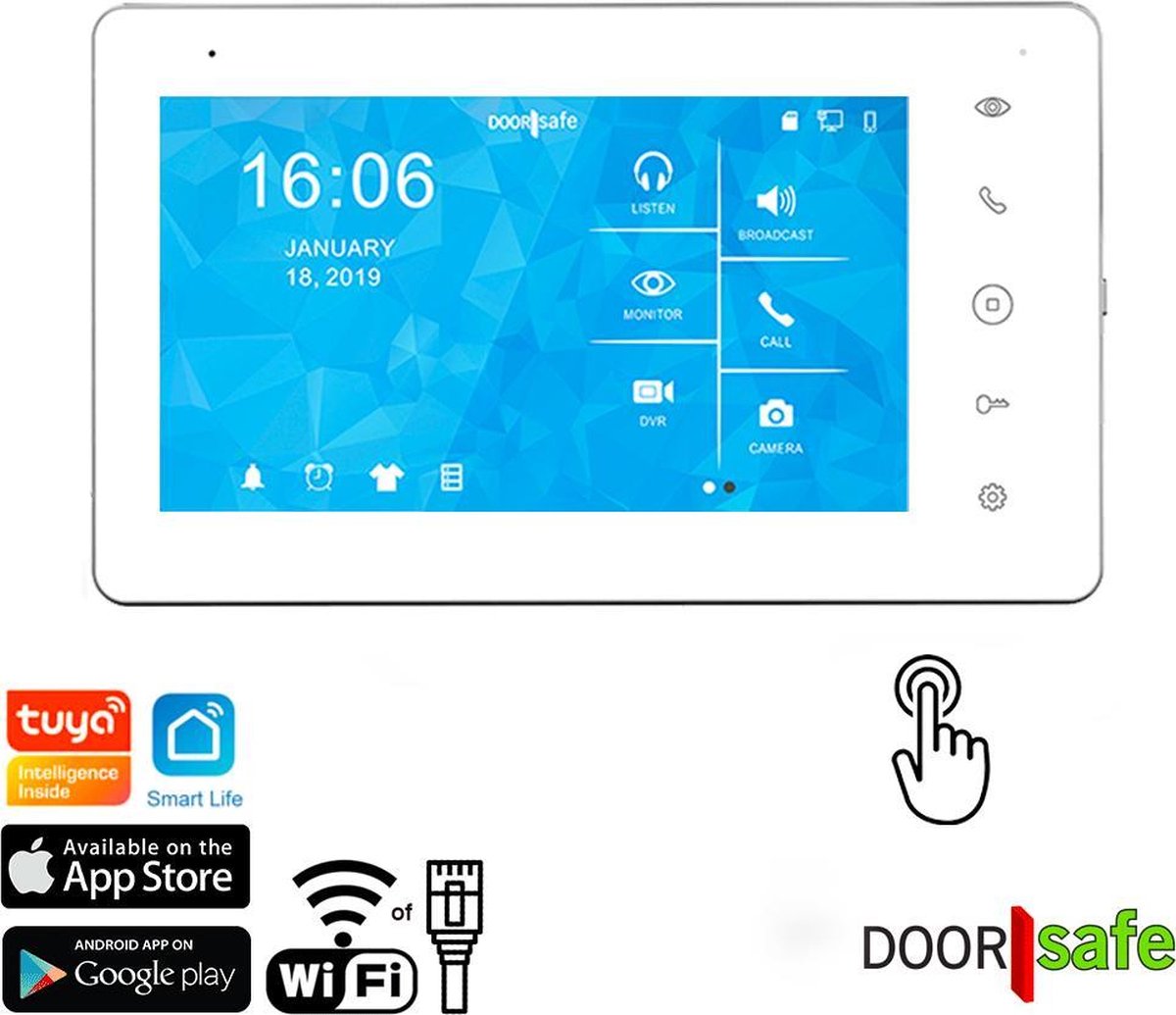 Doorsafe 6667 PRO internet deurbel met camera 7" full-touchscreen
