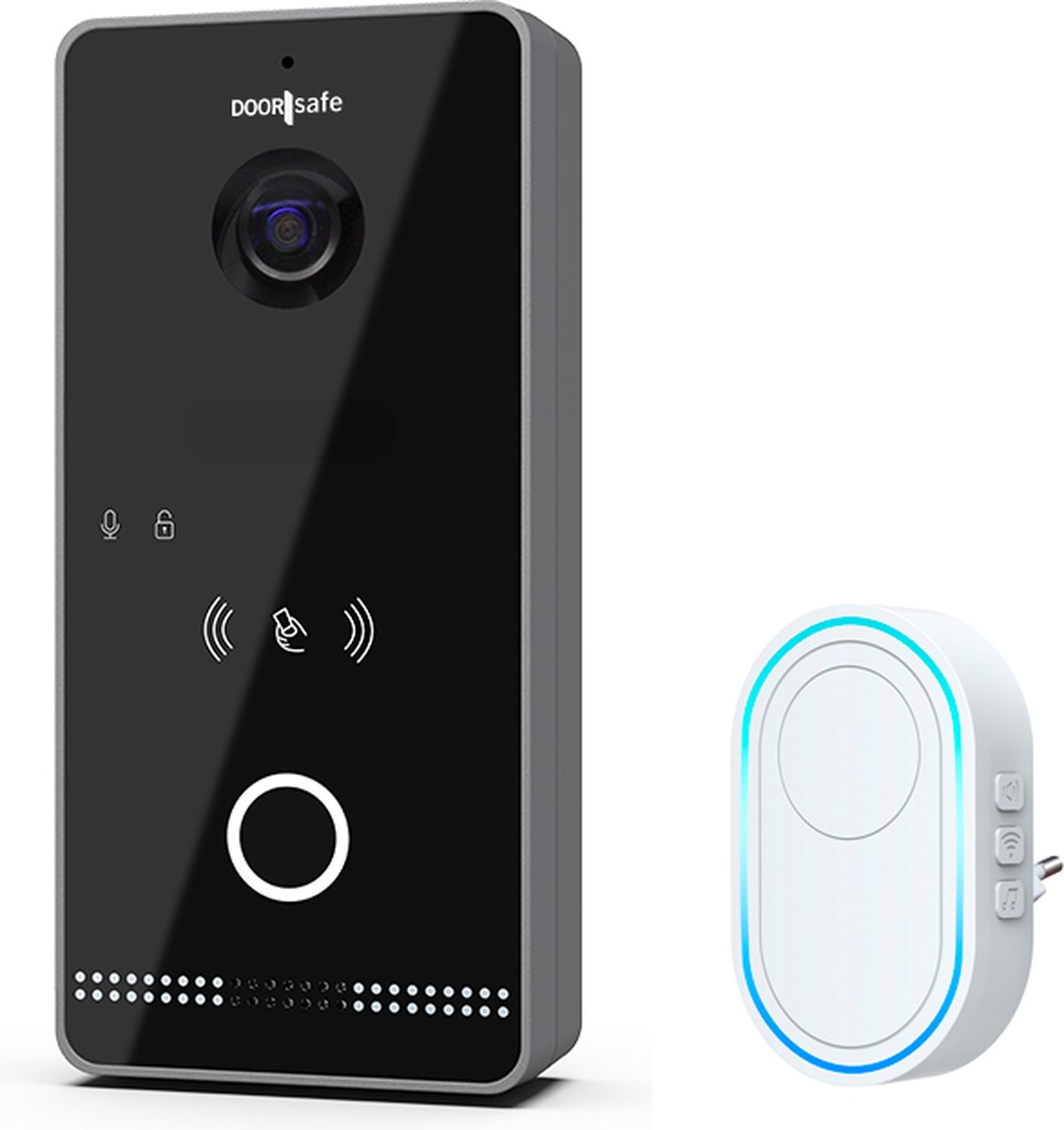 De Doorsafe 6675 PRO HD internet deurbel met camera zwart/donkergrijs in één oogopslag
