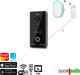 Doorsafe 6676 PRO HD internet deurbel zwart/donkergrijs