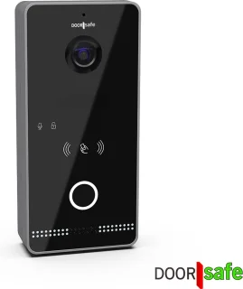 Doorsafe 6677 PRO HD internetdeurbel met camera en Mifare chipreader zwart/donkergrijs