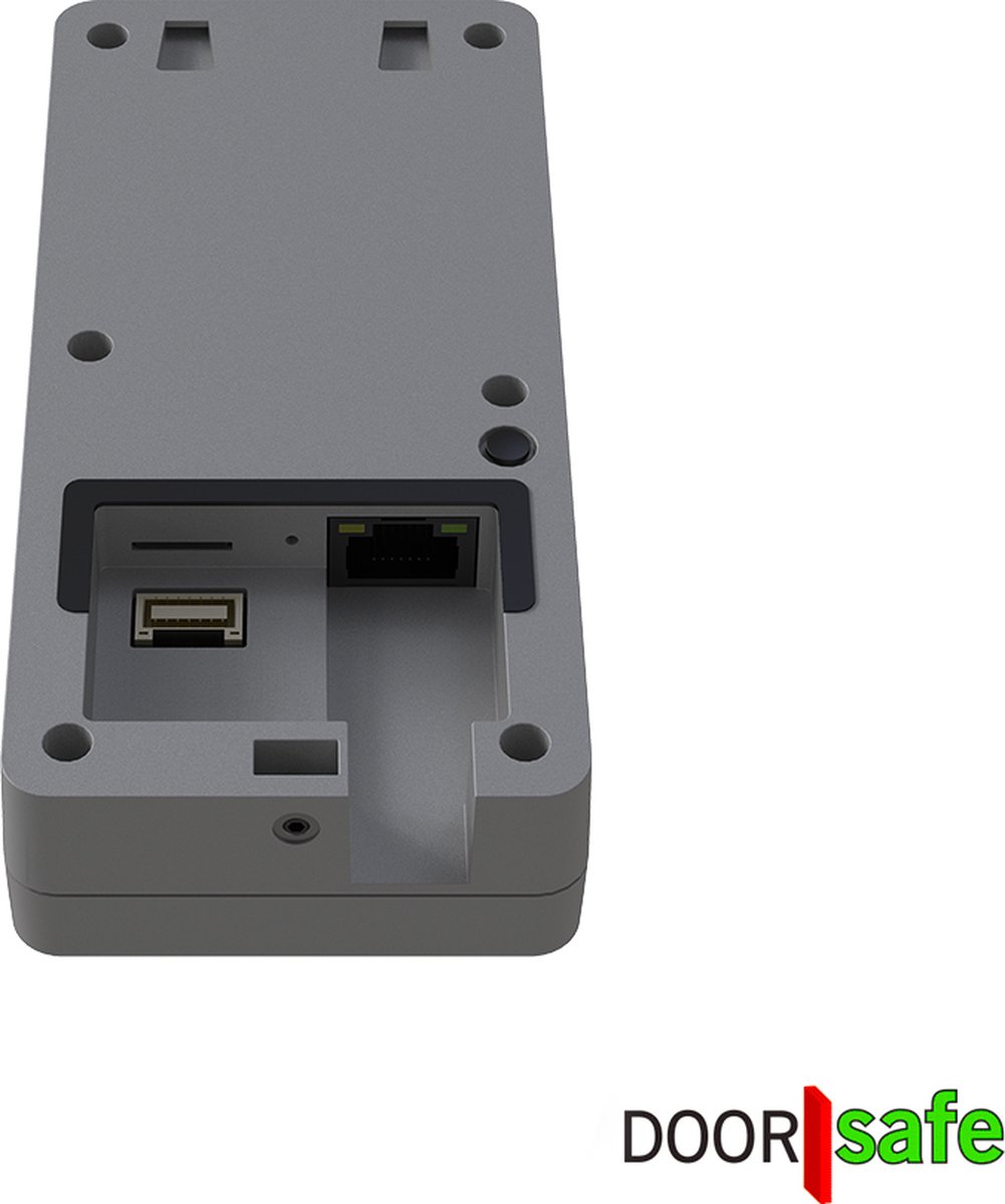 Doorsafe 6677 PRO HD internetdeurbel met camera en Mifare chipreader zwart/donkergrijs