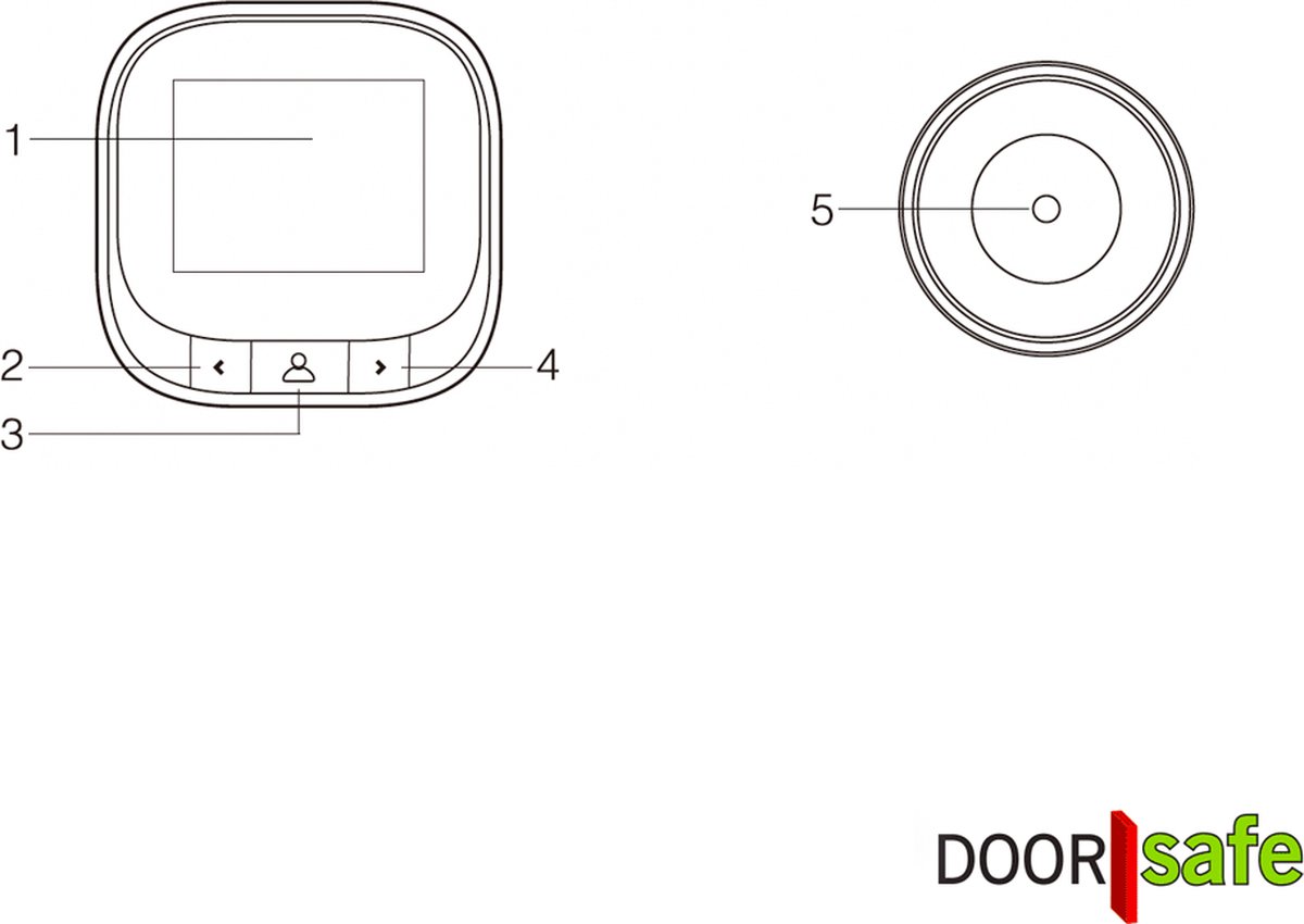 Doorsafe 6912 digitale deurspion 2,4" scherm