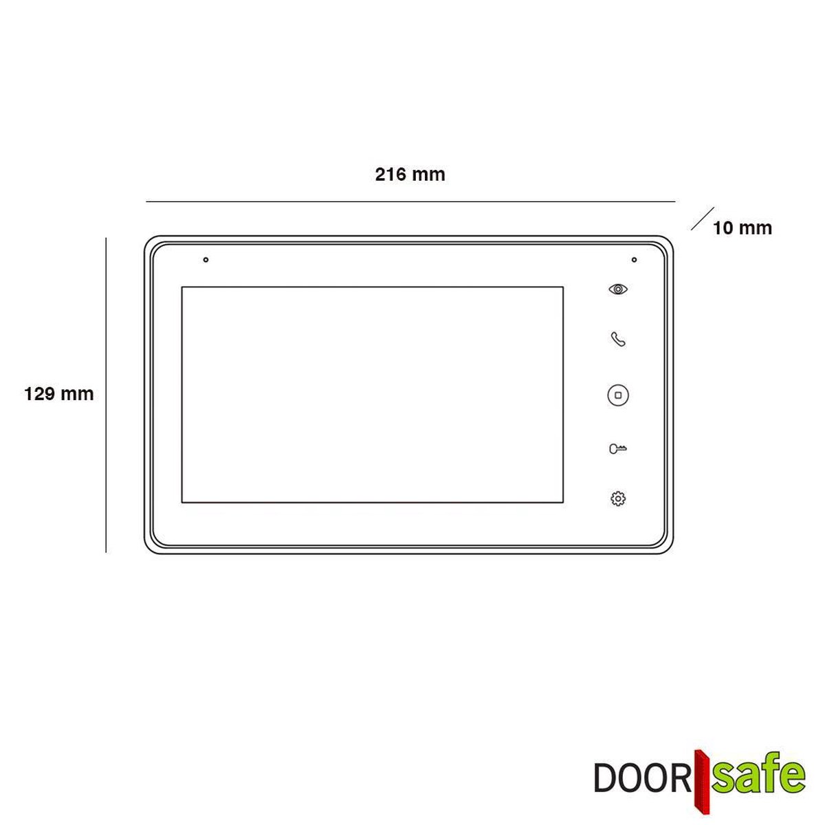 Doorsafe 7565 PRO internet video deurbel 7" touchscreen FHD 2MP