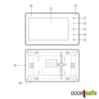 Doorsafe 7565 PRO internet video deurbel 7" touchscreen FHD 2MP