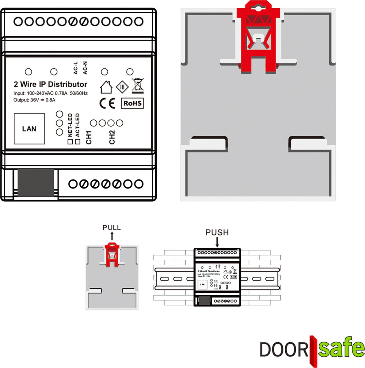 Doorsafe 7700 PRO FHD 2MP Deurbel met 7" Touchscreen