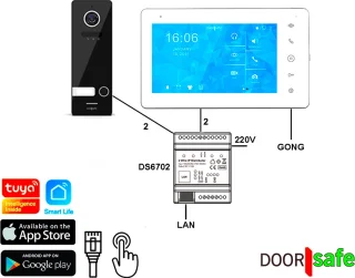 Doorsafe 7700 PRO FHD 2MP Deurbel met 7" Touchscreen