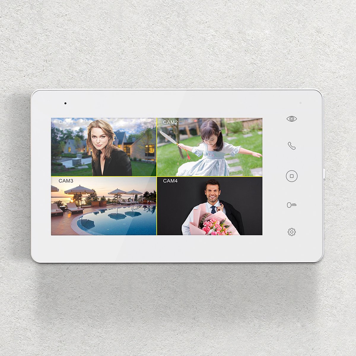 Doorsafe 7710 PRO HD WiFi deurbel met 7" scherm zwart