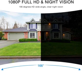 Draadloze Video Deurbel Wifi met Camera Zwart