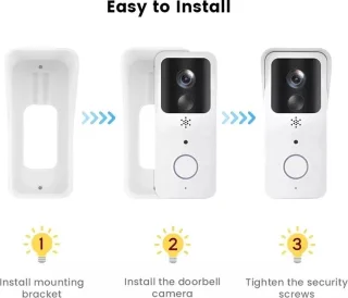 Draadloze WiFi Videodeurbel 1080P HD 5G 64GB SD