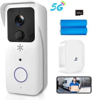 Draadloze WiFi Videodeurbel 1080P HD 5G 64GB SD