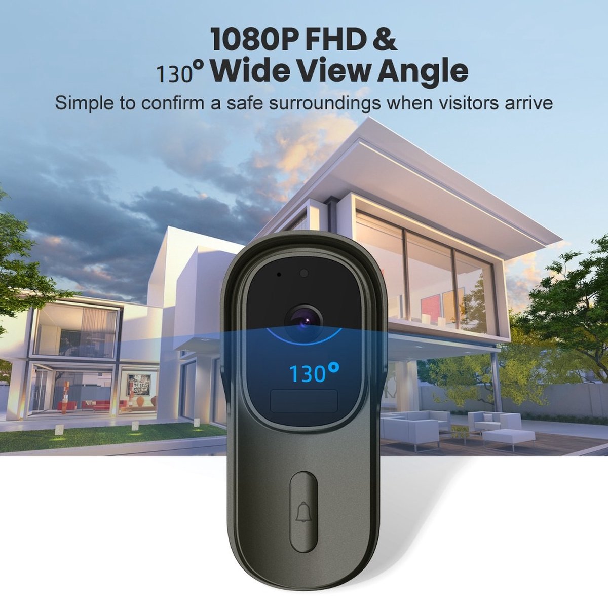 DrPhone LM4-A Camera Deurbel met Binnenbel Zwart