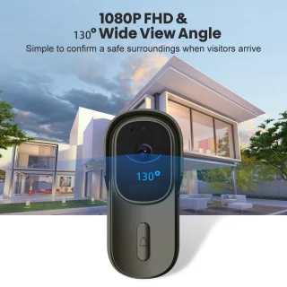 DrPhone LM4-B Camera Deurbel Met Binnenbel Zwart