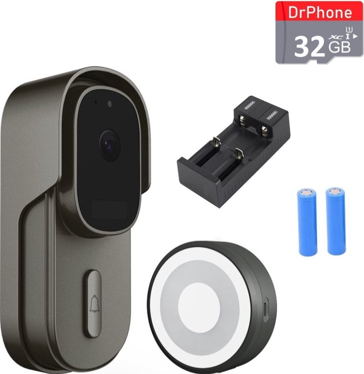 DrPhone LM4-C Camera Deurbel Zwart