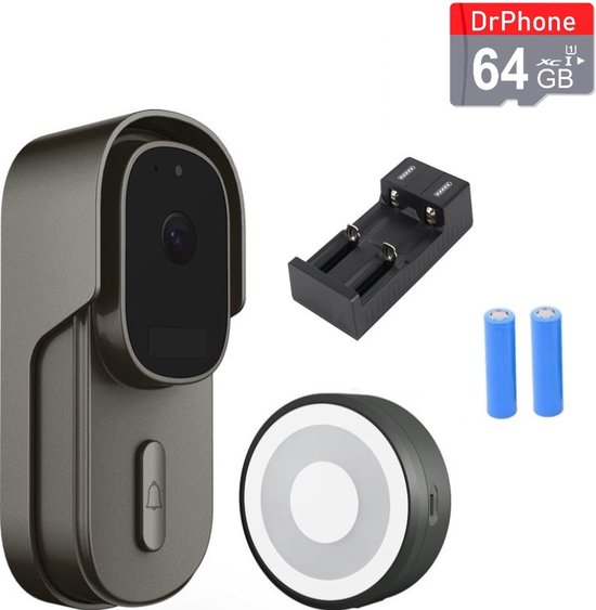 DrPhone LM4-D Camera Deurbel Zwart