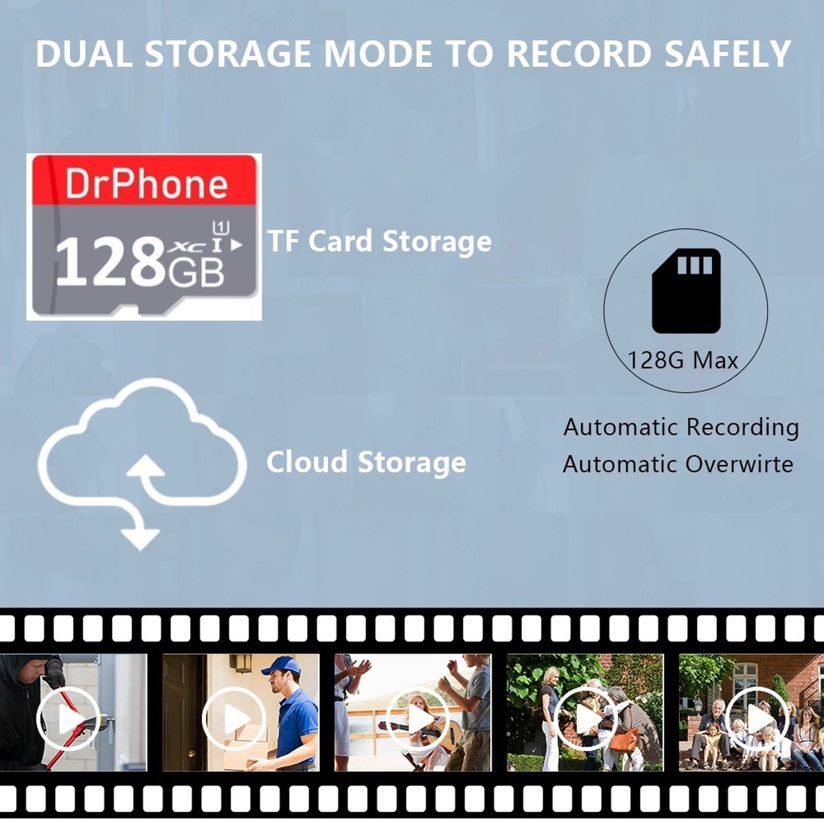DrPhone LM6-A Bekabelde Camera Deurbel Zwart