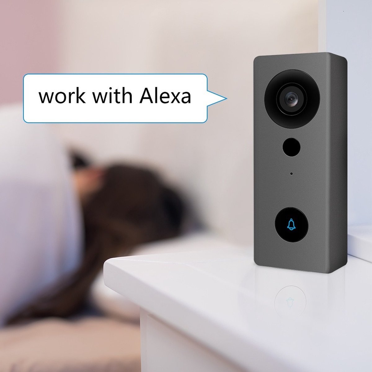DrPhone LM6-A Bekabelde Camera Deurbel Zwart