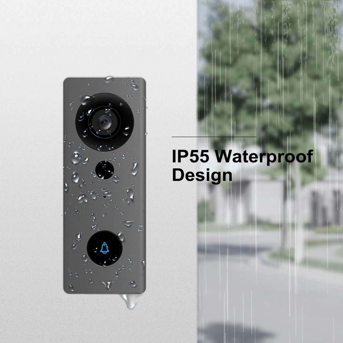 DrPhone LM6-A Bekabelde Camera Deurbel Zwart