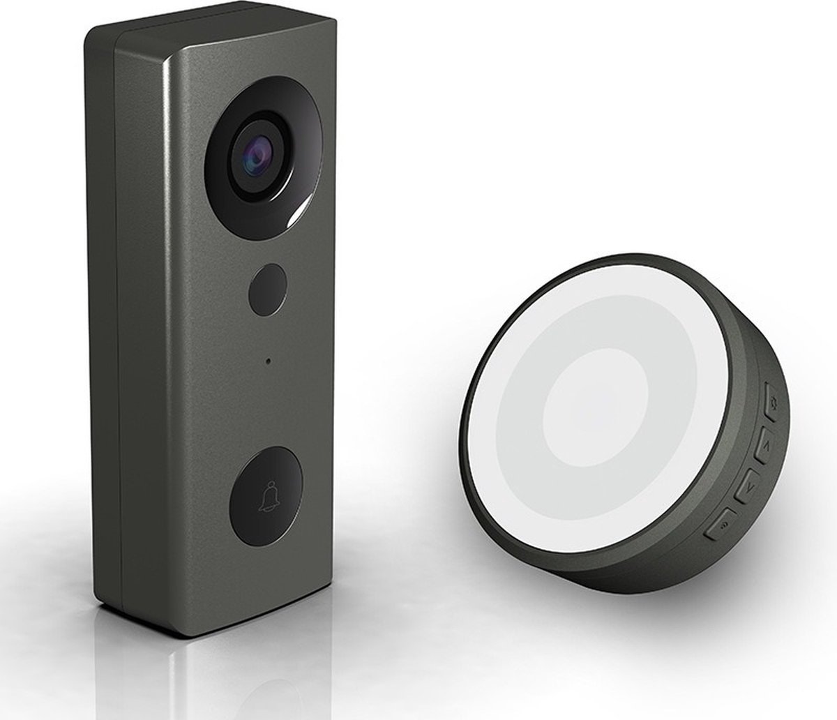 DrPhone LM6-D Camera Deurbel Bekabeld Zwart Met MicroSD 128GB