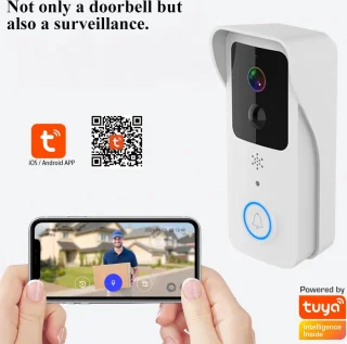 DrPhone LM7 Camera Deurbel Met Binnenbel Set Wit