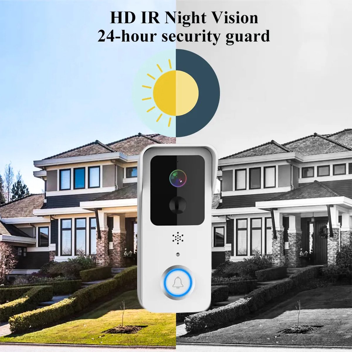 DrPhone LM7 Camera Deurbel met Binnenbel Zwart