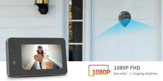 DrPhone LM8 Camera Deurbel 4,3" LCD Zwart