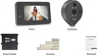 DrPhone LM8 Camera Deurbel 4,3" LCD Zwart