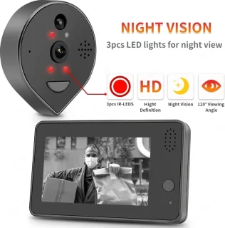 DrPhone LM8 Camera Deurbel 4,3" LCD Zwart