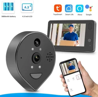DrPhone LM8 Camera Deurbel 4,3" LCD Zwart