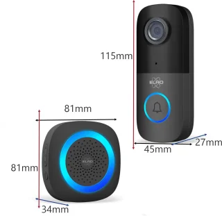 ELRO DV2000IP Wifi Video Deurbel met Binnenunit 1080P Full HD