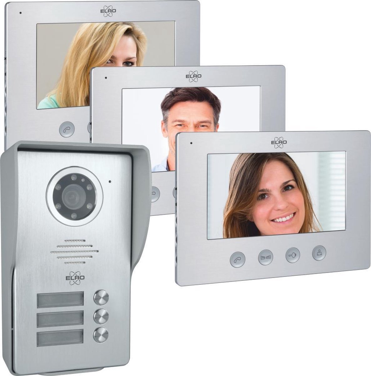 ELRO DV4000-3 Video Deur Intercom 3 Appartementen