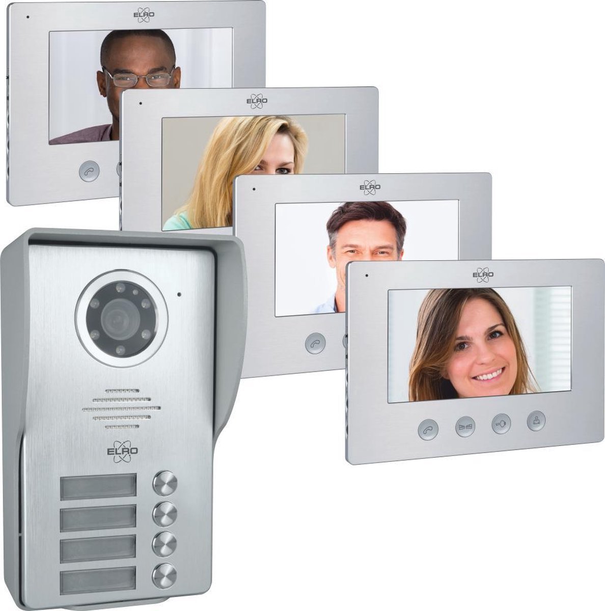 ELRO DV4000-4 Video Deurintercom voor 4 Appartementen