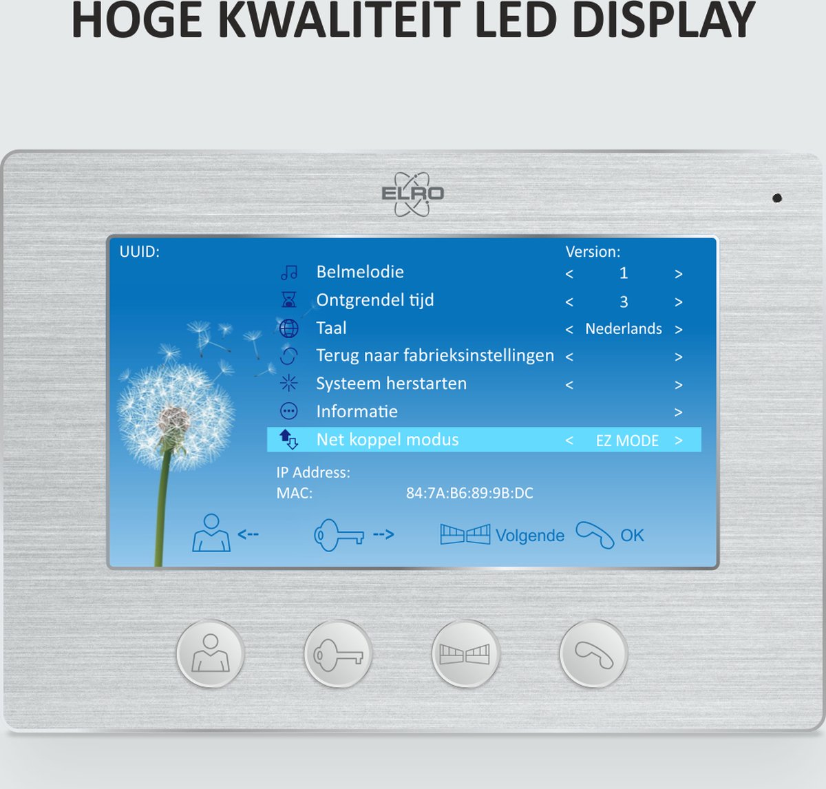 ELRO DV4000IP Wifi Video Deurintercom 1080P Full HD