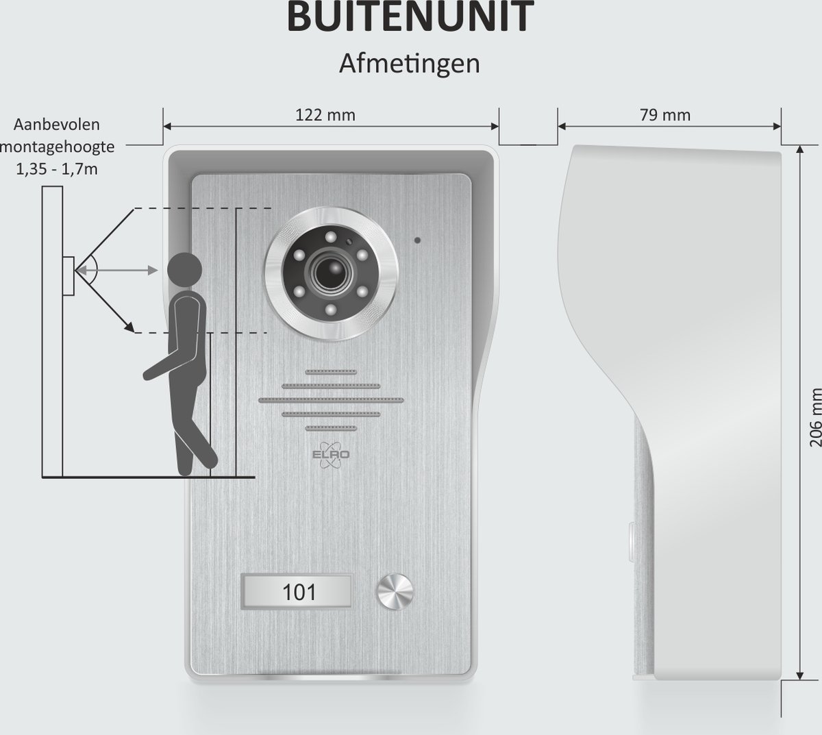 ELRO DV4000IP Wifi Video Deurintercom 1080P Full HD