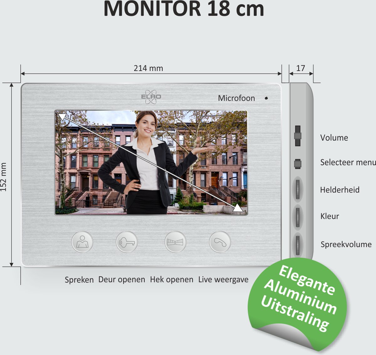 ELRO DV4000IP2 Wifi IP Video Deurintercom 2 appartementen Full HD