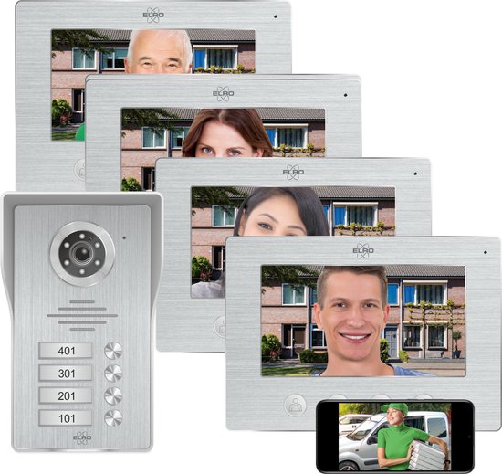 ELRO DV4000IP4 Wifi IP Video Deurintercom 4 appartementen