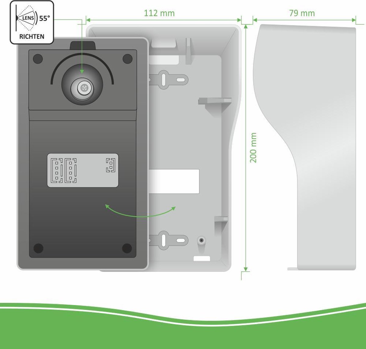 ELRO DV477IP2 Wifi IP Video Deurintercom 2 Appartementen 2x7" Scherm