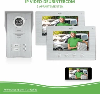 ELRO DV477IP2 Wifi IP Video Deurintercom 2 Appartementen 2x7" Scherm