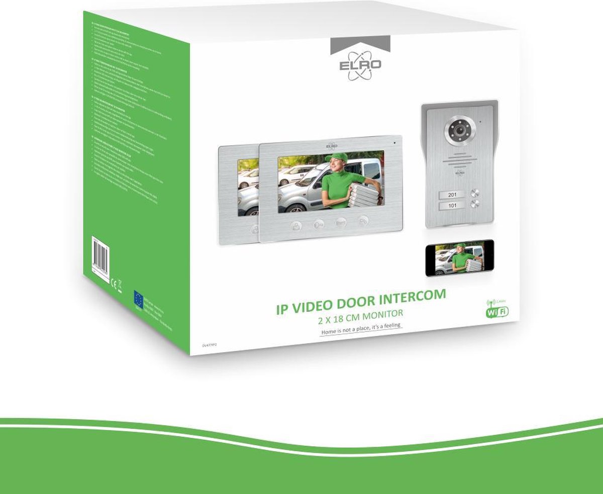 ELRO DV477IP2 Wifi IP Video Deurintercom 2 Appartementen 2x7" Scherm