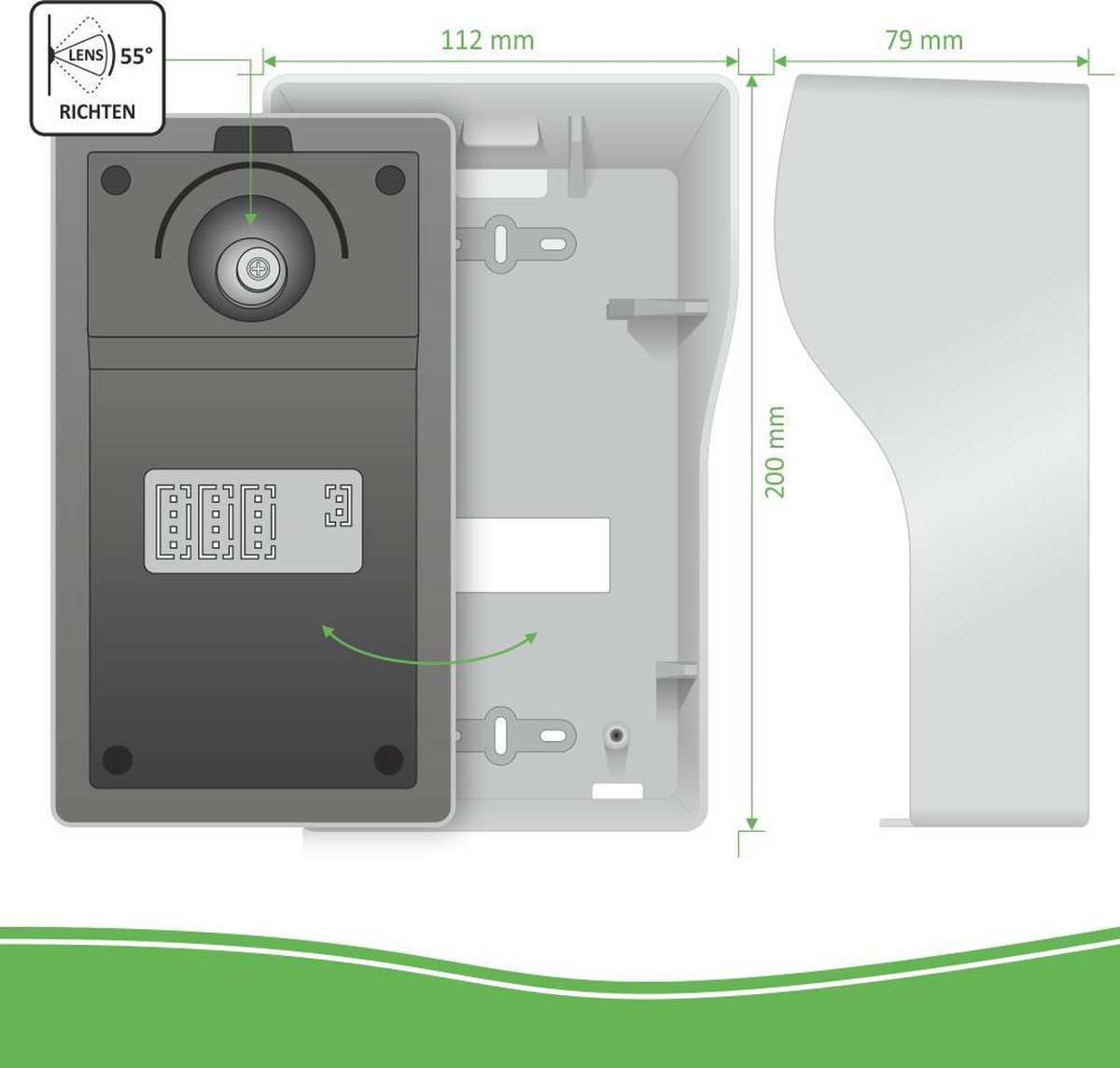 ELRO DV477IP3 Wifi Video Deur Intercom 3 Appartementen 7 inch Scherm