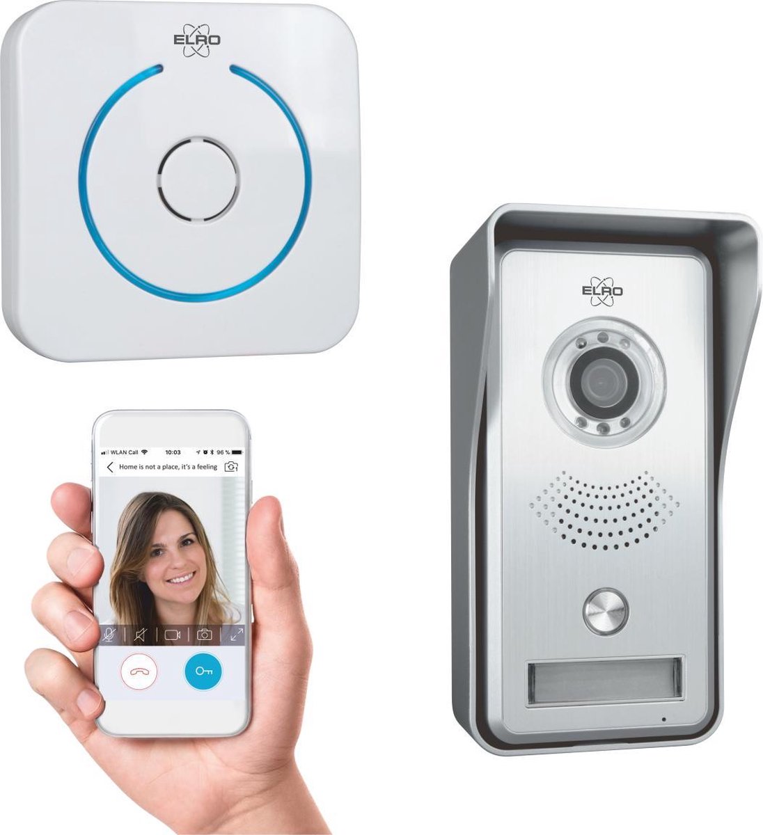 ELRO DVC040IP Wifi IP Video Deurbel met Binnengong