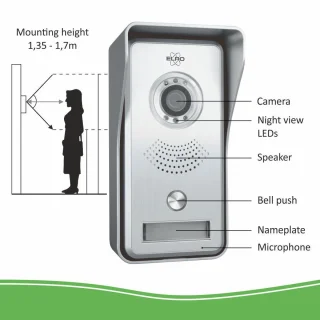 ELRO DVC040IP Wifi IP Video Deurbel met Binnengong