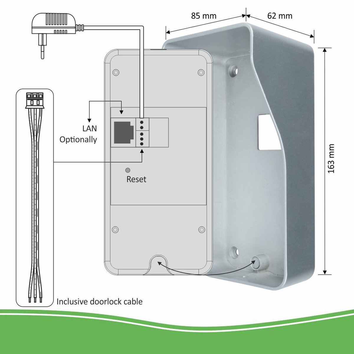 ELRO DVC040IP Wifi IP Video Deurbel met Binnengong